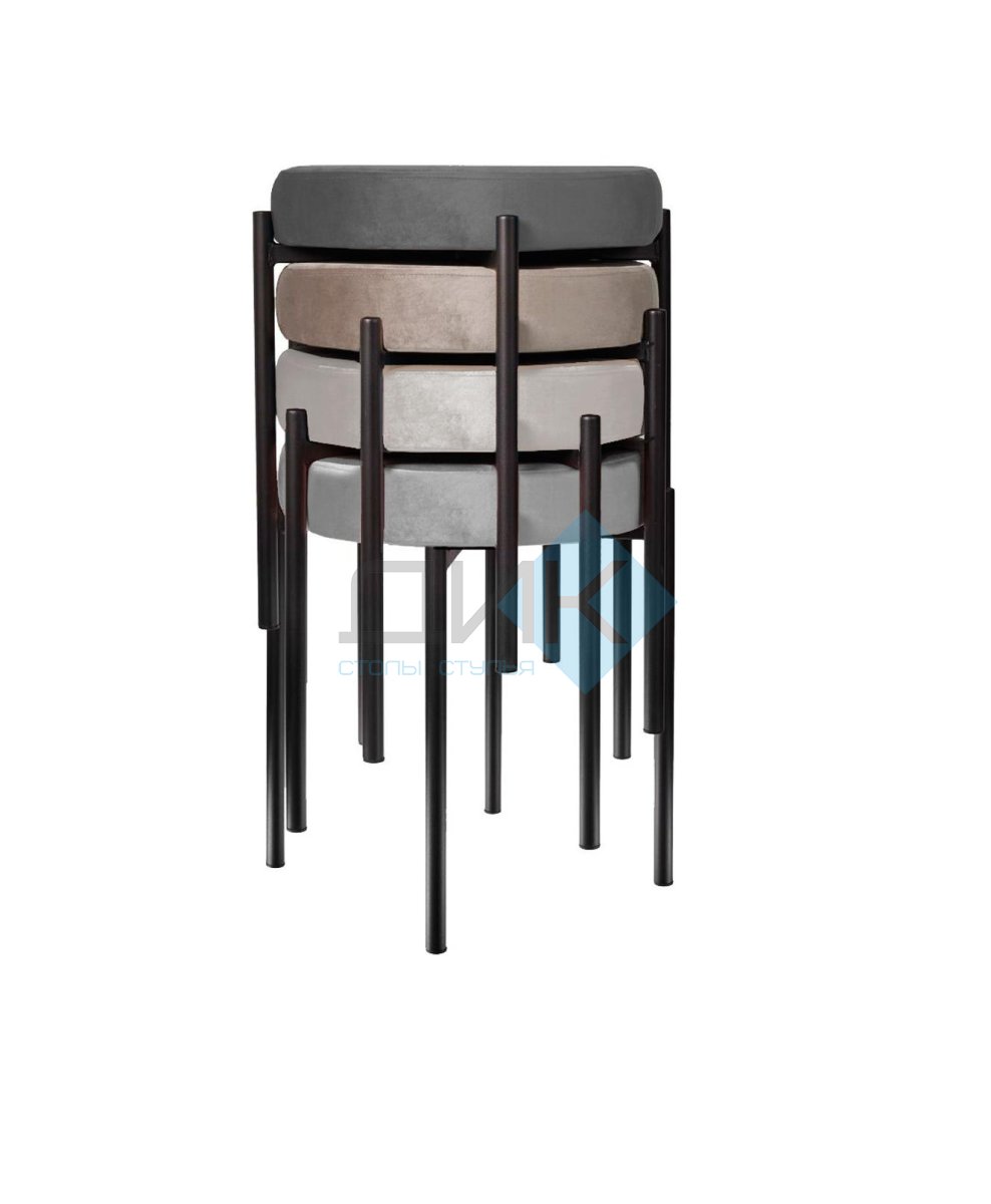 Табурет M DikLine, M05 шоколад, ножки черные