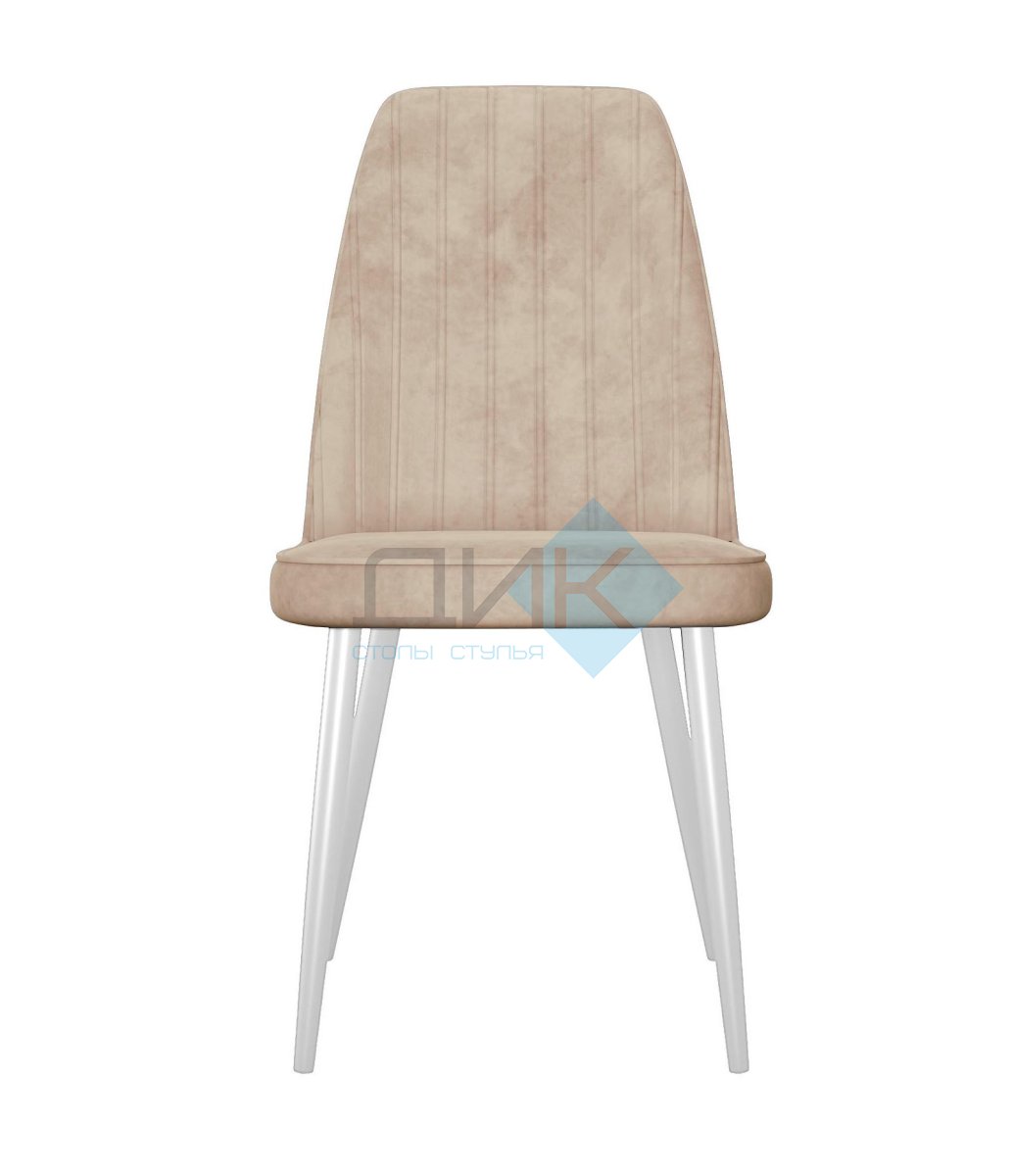Стул DikLine 326 B03 BEIGE, ножки белые