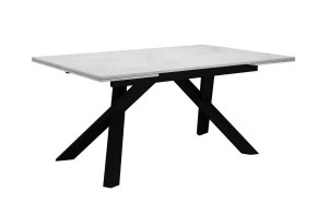 Стол DikLine DX140 Хромикс белый/опоры черные (2 уп.)