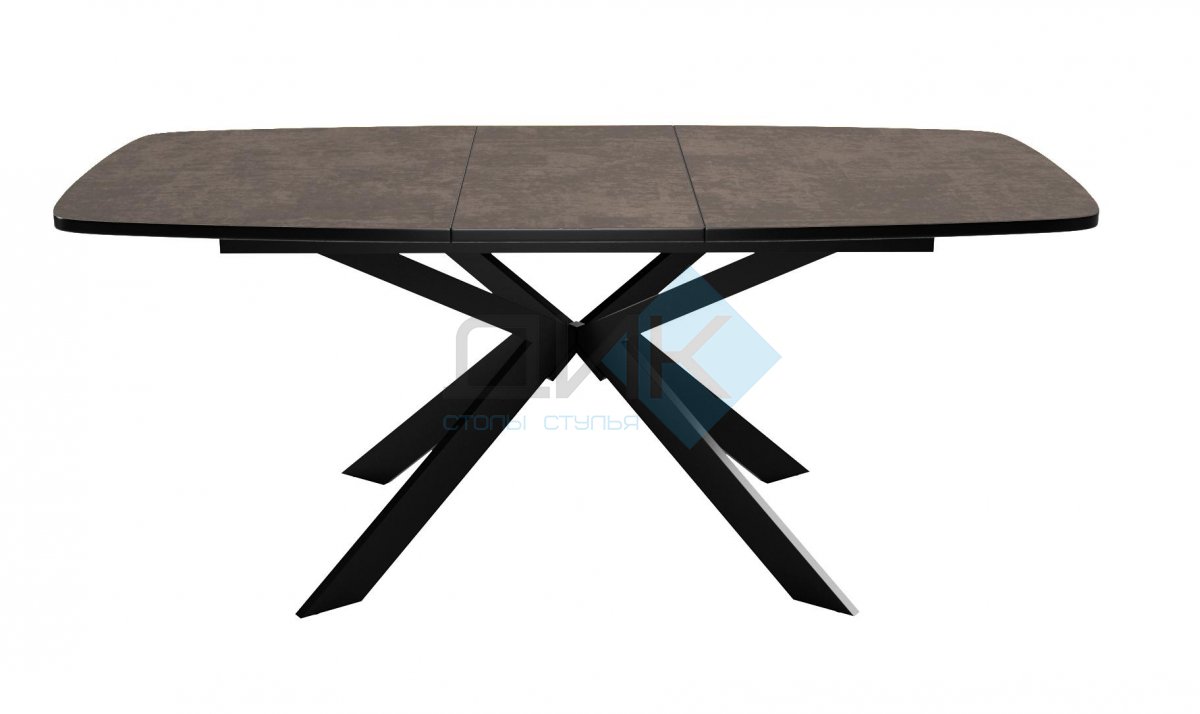 Стол DikLine B140 хромикс бронза/ опоры черные