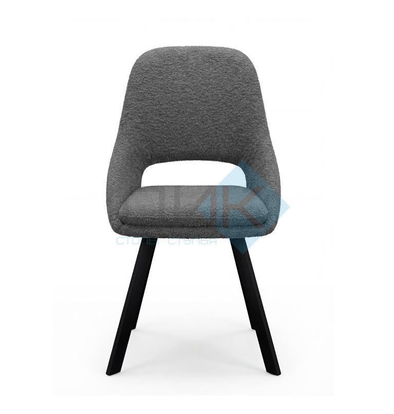 Стул DikLine 247 поворотный, BL13 серый, ножки черные