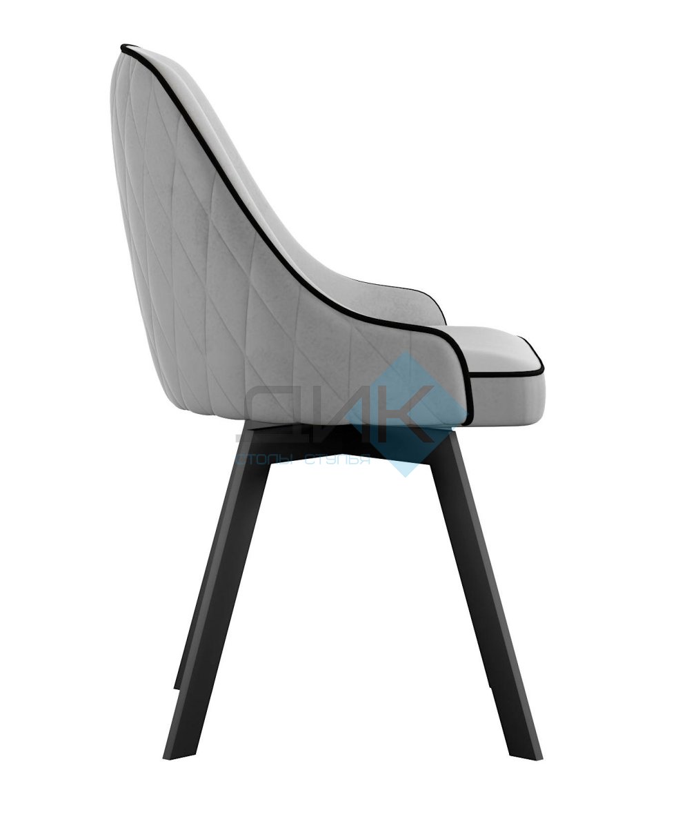 Стул DikLine 266M поворотный, E28 светло-серый, ножки черные