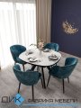 Обеденная зона : Стол Dikline B110  со стульями DikLine 347 (4 шт.)