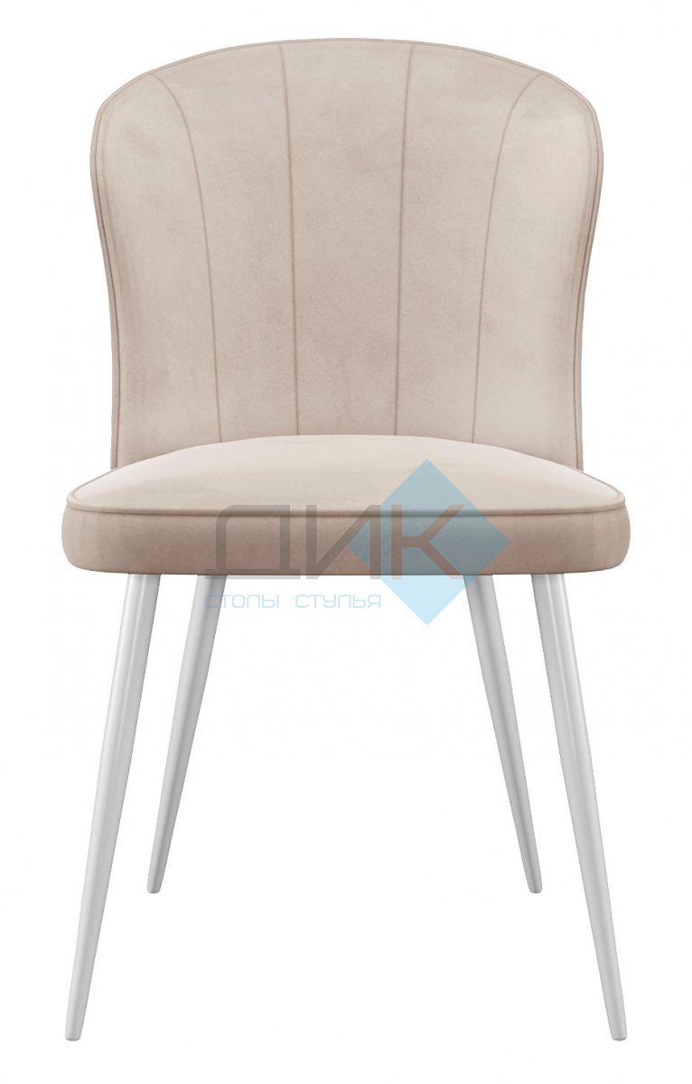 Стул DikLine 209 B03 BEIGE, ножки белые