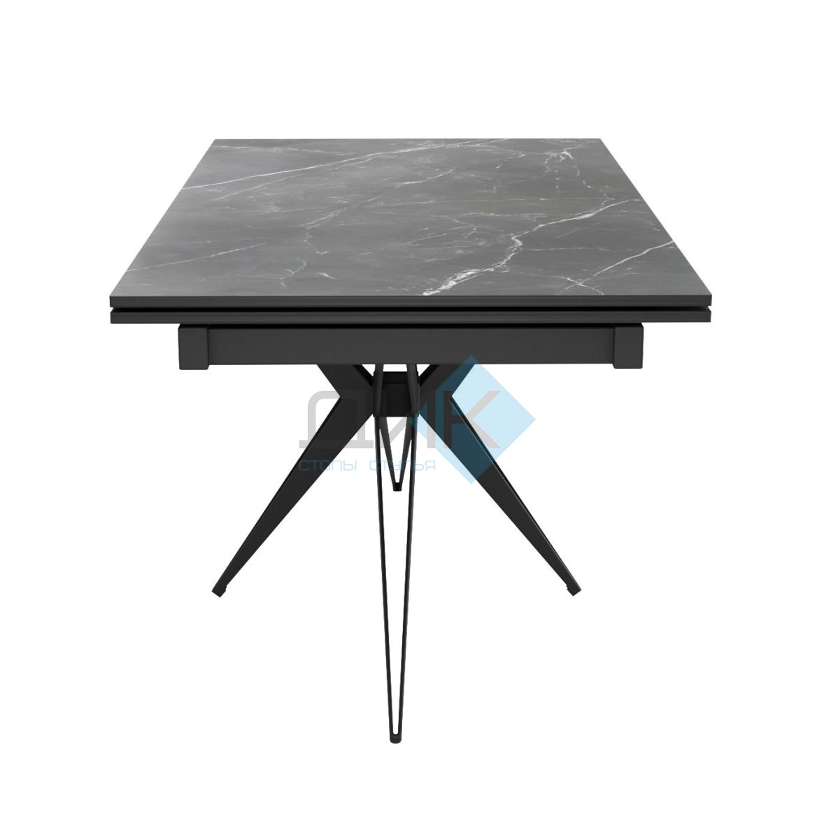 Стол DikLine KW160 керамика мрамор черный С45 матовая/опоры черные (2 уп.)