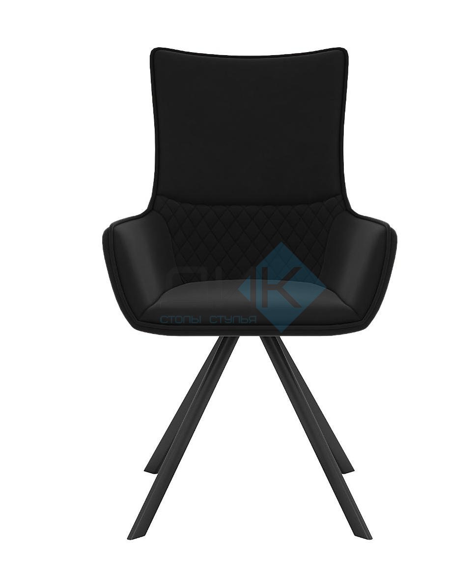 Стул DikLine 289 поворотный К21 черный, ножки черные