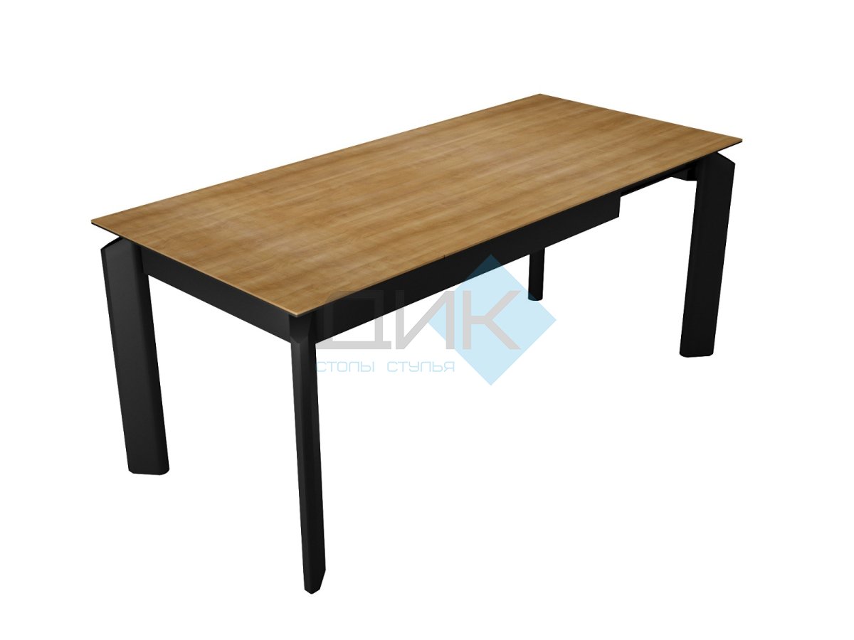 Стол DikLine KT140 керамика HC001 матовая/опоры черные Образец в салоне МЦ Империя