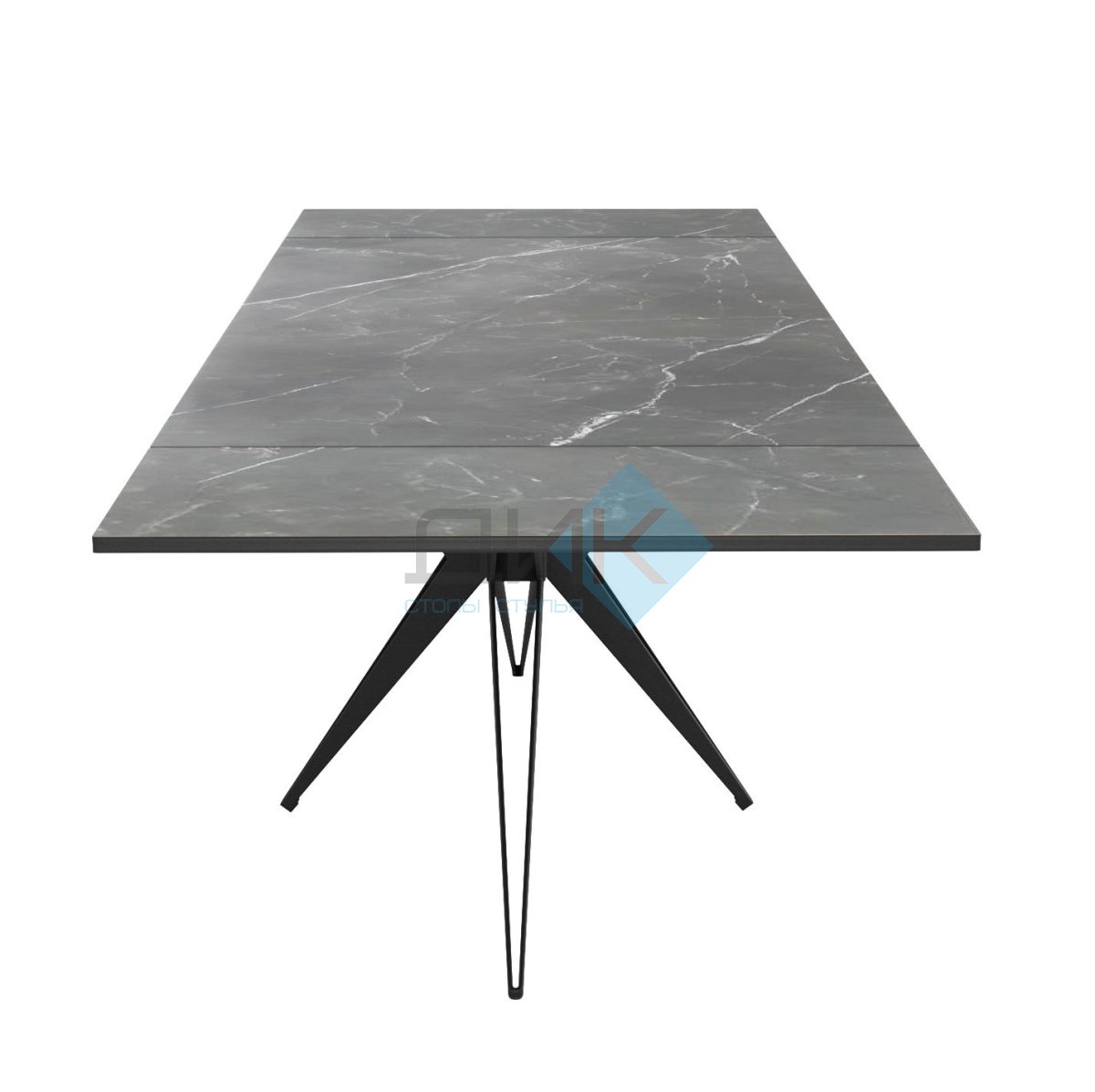 Обеденная зона: Стол DikLine KW160 + стулья Dikline 268 (6 шт)