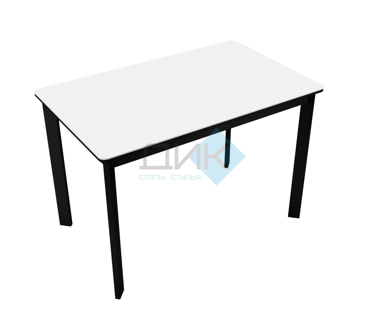 Стол DikLine LK110 Керамика Mono white (белый матовый) /подстолье черное/опоры черные