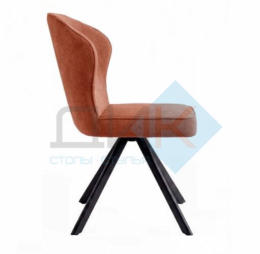 Стул DikLine 238 поворотный BL07 терракотовый, ножки черные