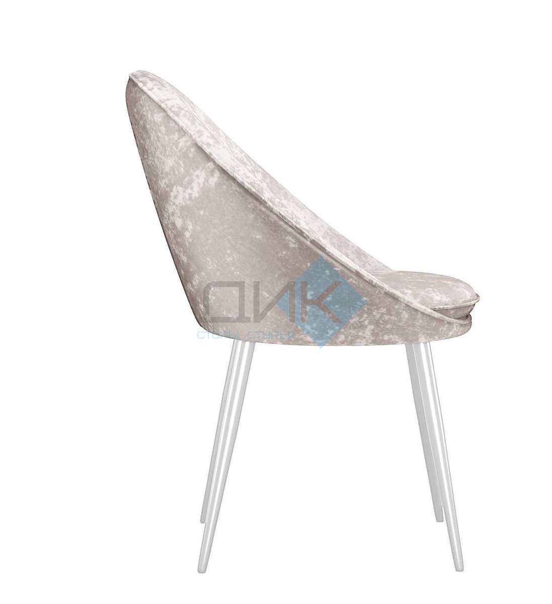 Стул DikLine 234 поворотный, M02 бежевый, ножки белые