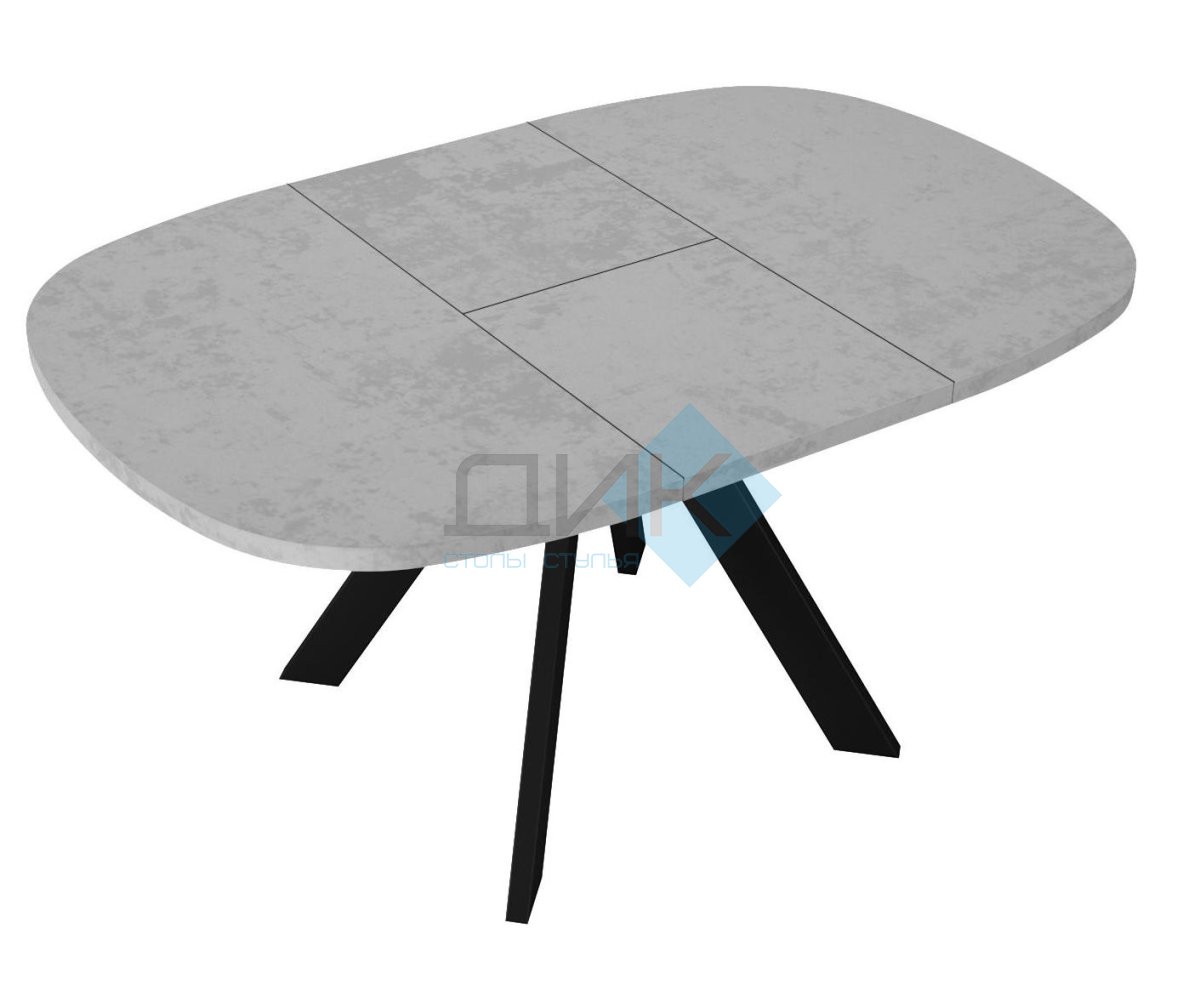 Стол DikLine B110 Бетон/опоры черные