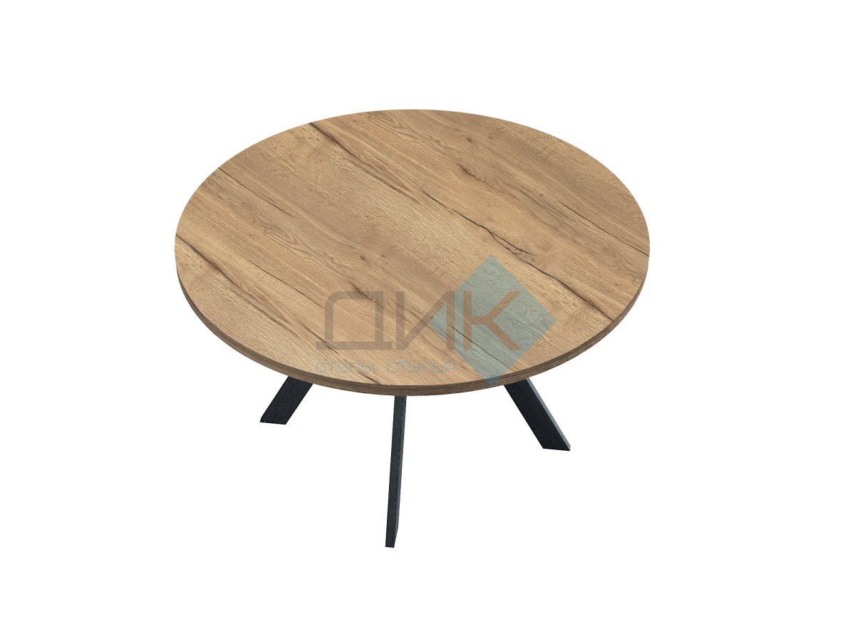 Обеденная зона: Стол DikLine RD120 + стулья Dikline 252 (3шт)