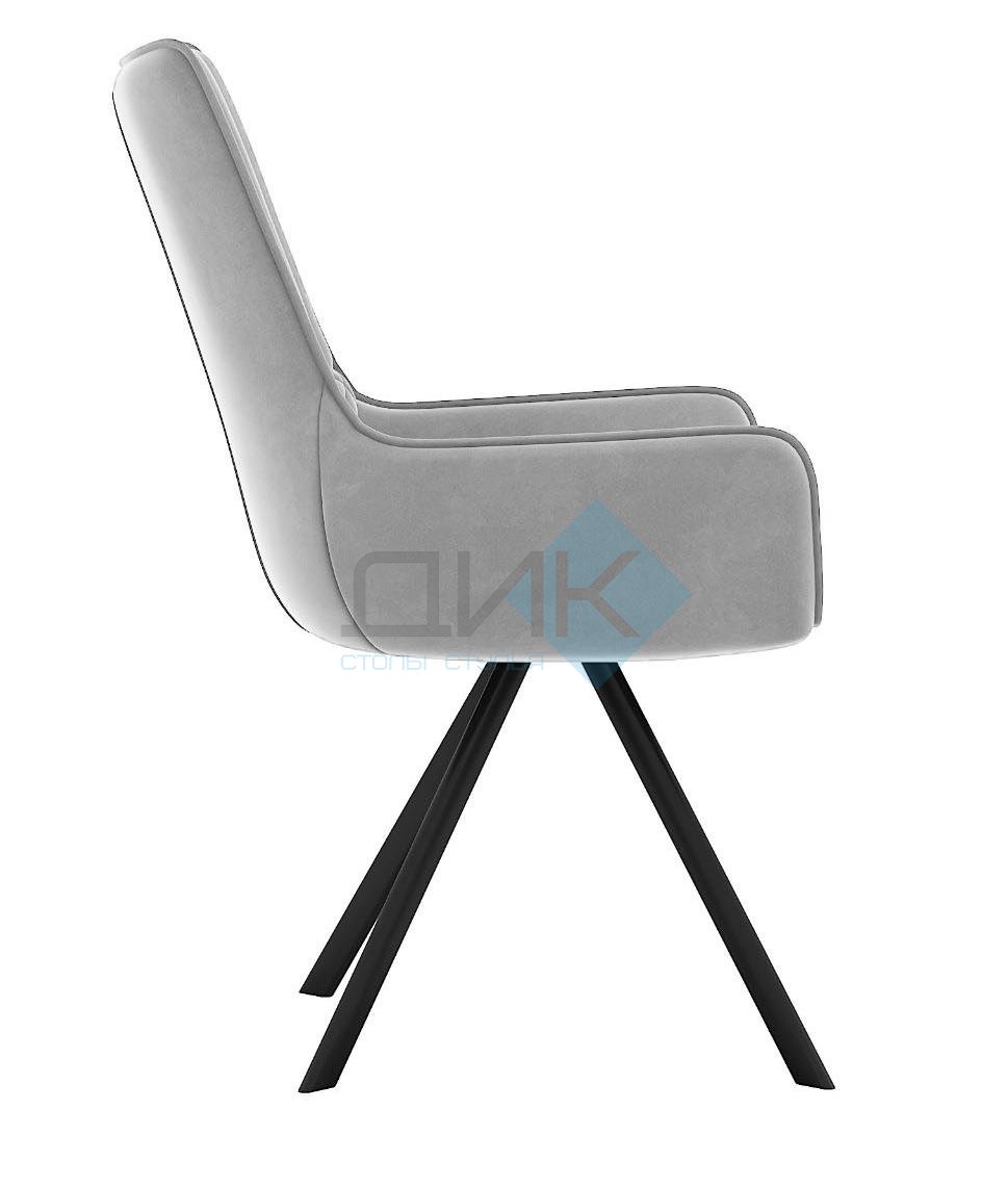 Стул DikLine 289 поворотный E28 светло-серый, ножки черные