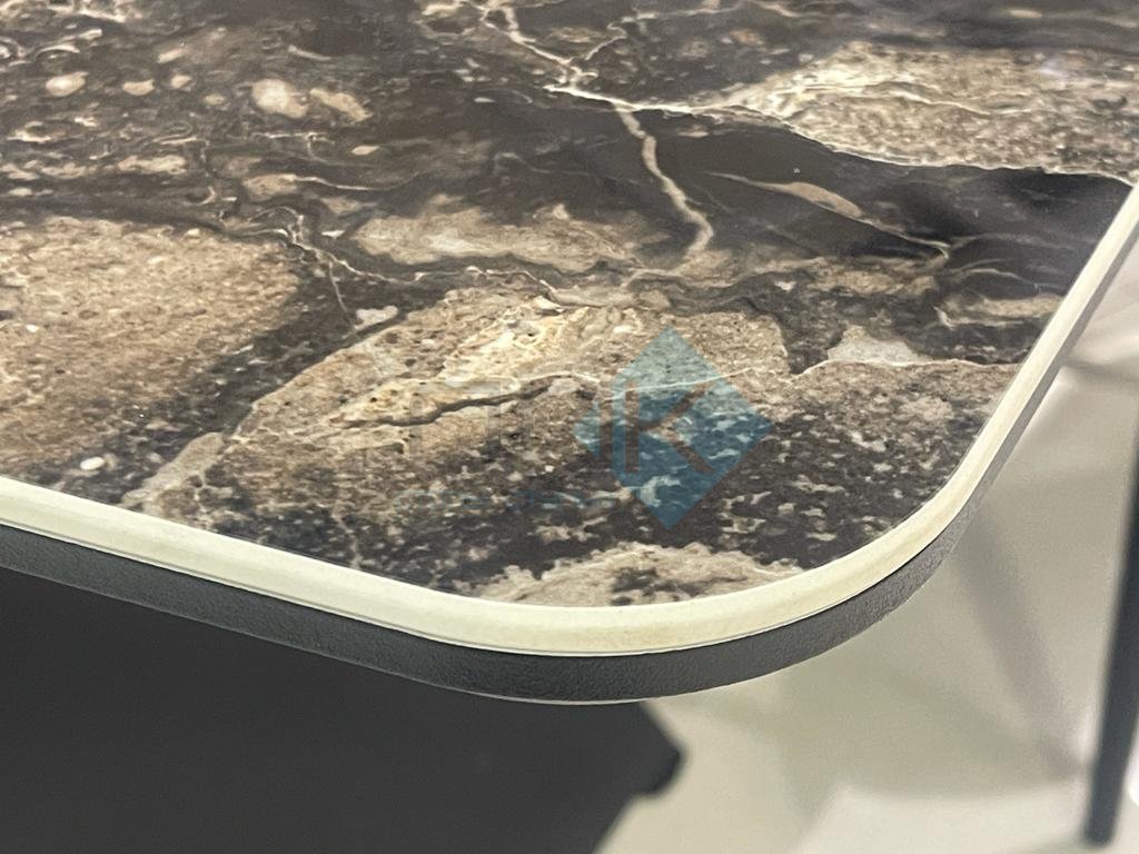 Стол DikLine SKY220 Керамика Amadeus/подстолье черное/опоры черные (2 уп.)