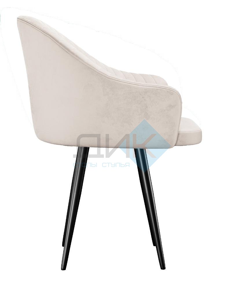 Стул DikLine 439 поворотный, C103 крем, ножки черные