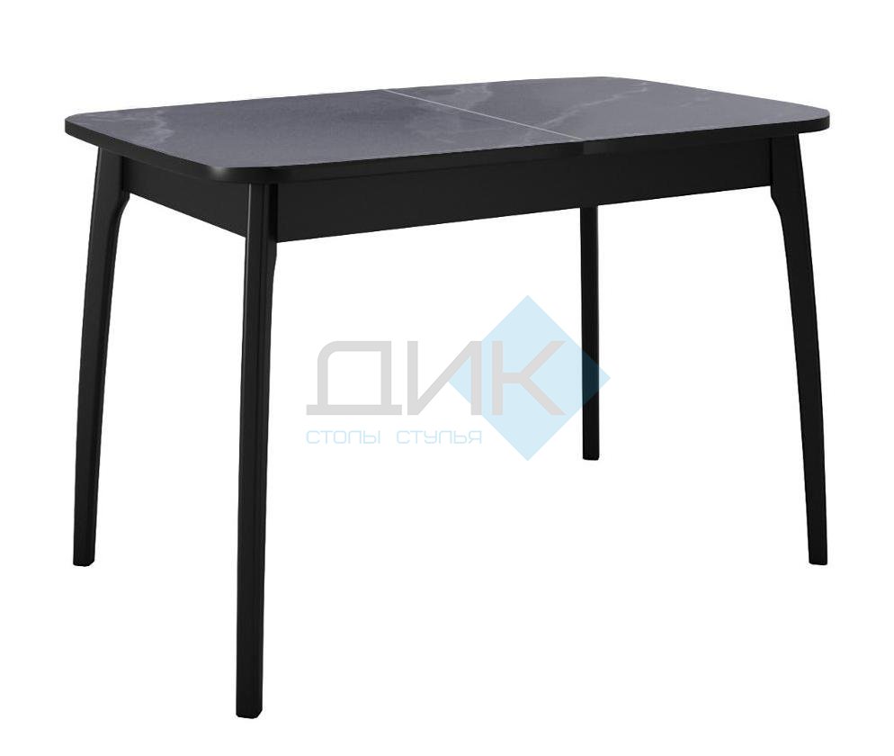 Стол DikLine MK15 Керамика Серый мрамор/подстолье черное/опоры черные