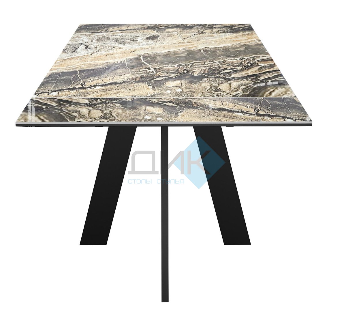 Стол DikLine SKM120 Керамика Amadeus/подстолье черное/опоры черные