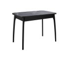 Стол DikLine MK40 Керамика Серый мрамор/подстолье черное/опоры черные