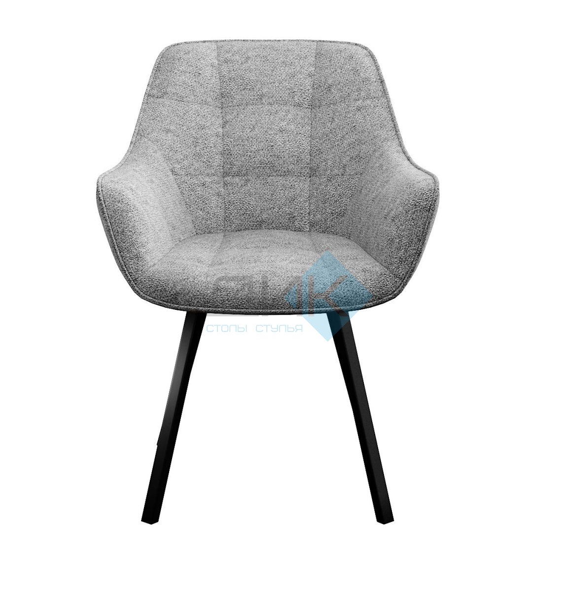 Стул DikLine 252 М поворотный, NS10 GREY, ножки черные