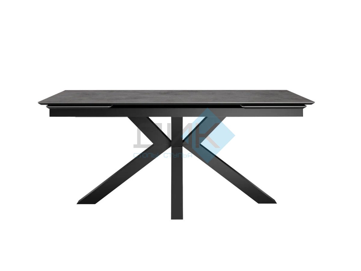 Стол DikLine SFE140 Керамика мрамор Бронза/подстолье черное/опоры черные (2 уп.)