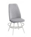 Стул DikLine 327 поворотный B22 GREY, ножки белые