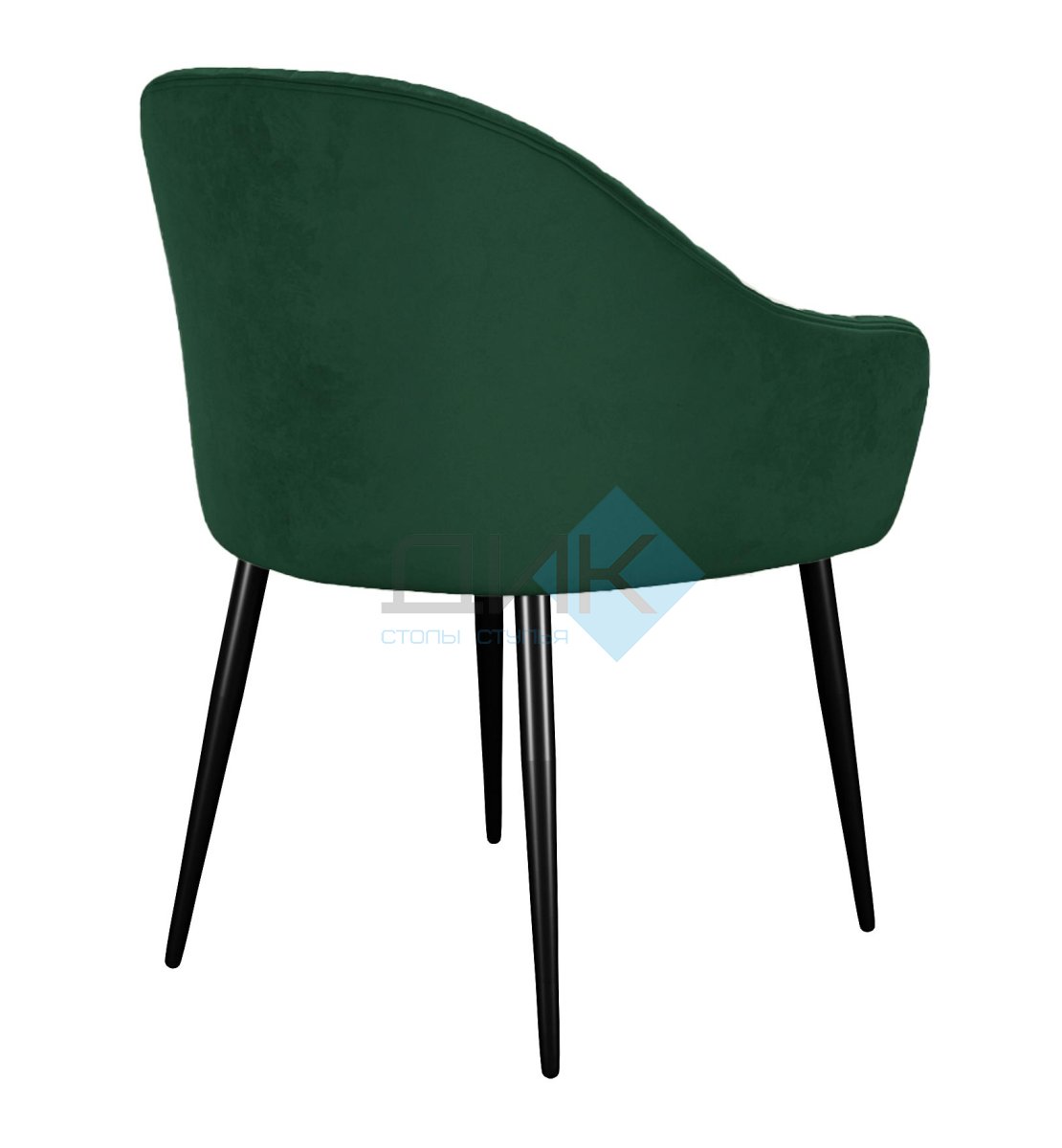 Стул DikLine 440 K13 изумруд, ножки черные