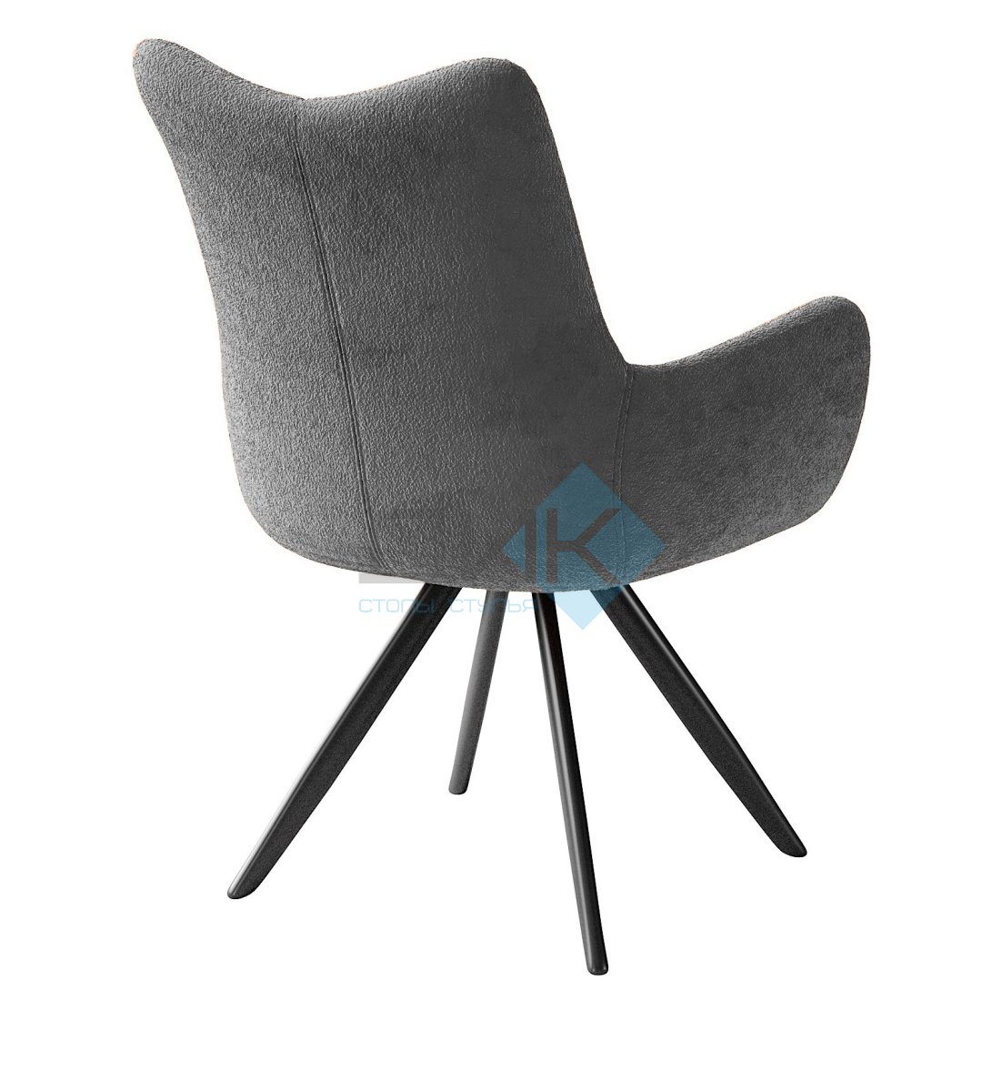 Стул DikLine 351 поворотный BL13 серый, ножки черные