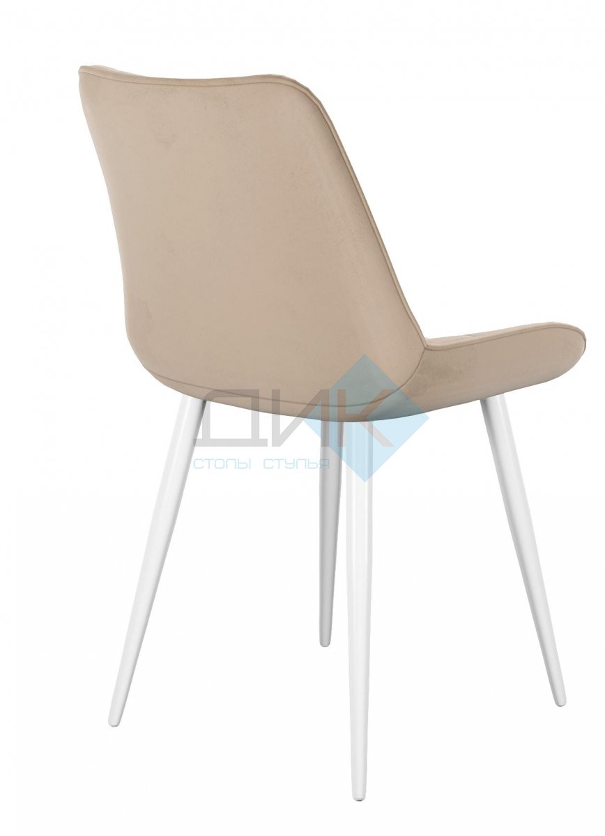 Стул DikLine 206М B03 BEIGE, ножки белые