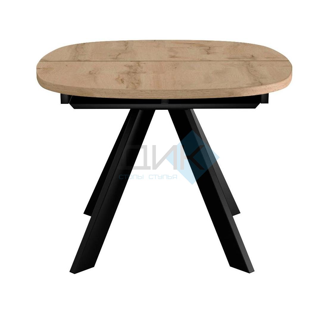 Стол DikLine B110 Дуб галифакс/опоры черные