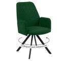 Стул DikLine 293 поворотный BL10 зеленый, ножки черные