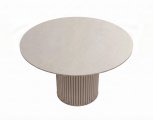 Стол DikLine AKR120 Керамика Krater Perla (бежевый матовый)/подстолье капучино/опоры капучино (2 уп.)