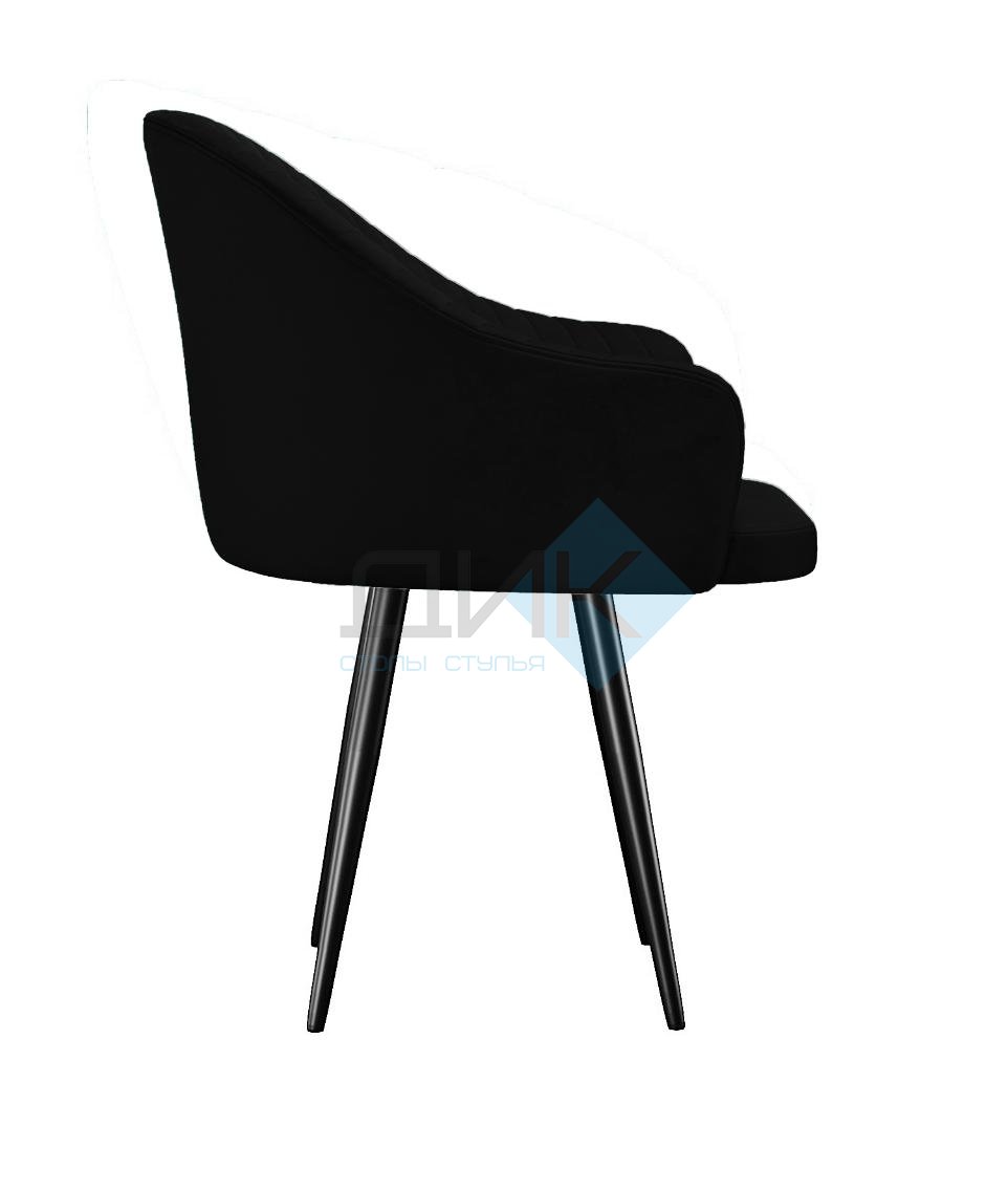 Стул DikLine 439 поворотный, K21 черный, ножки черные