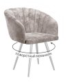 Стул DikLine 442 поворотный, M02 бежевый, ножки белые