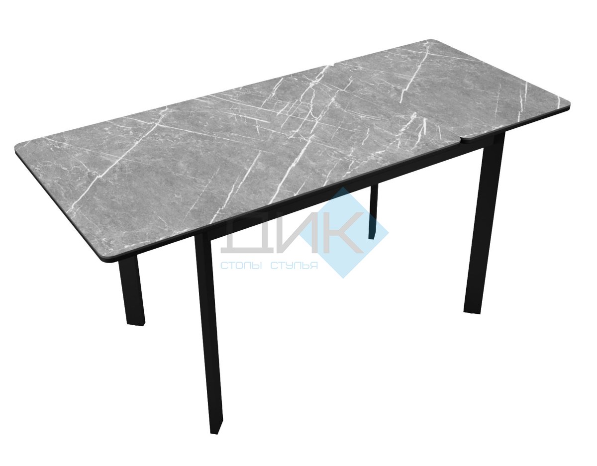 Стол DikLine LK110 Керамика Серый мрамор/подстолье черное/опоры черные