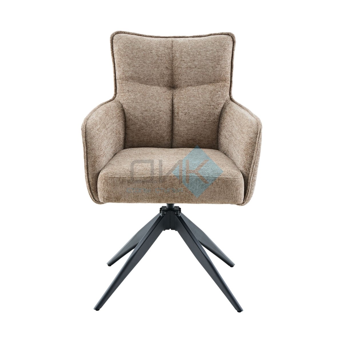 Стул DikLine 6826 т.к Темно-бежевая Raven 34, опоры черные