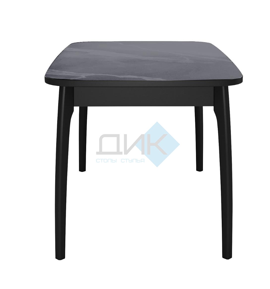Стол DikLine MK40 Керамика Серый мрамор/подстолье черное/опоры черные