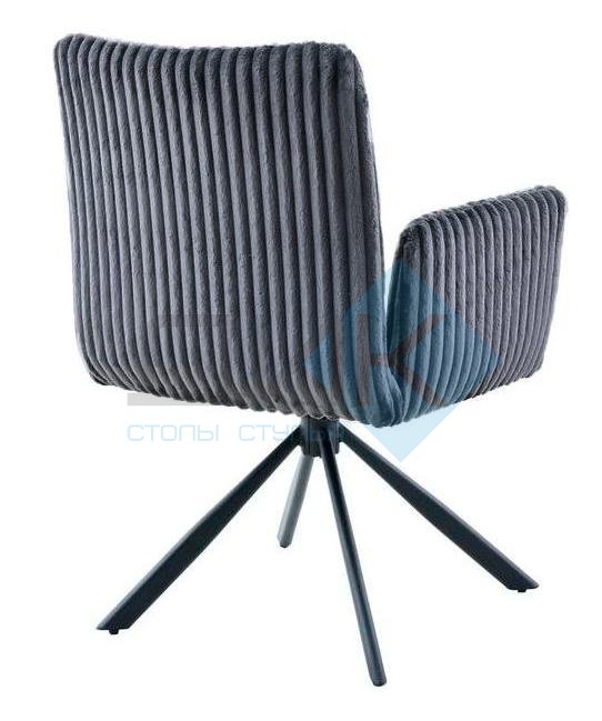 Стул DikLine 6827 т.к Серая Velo 13, опоры черные