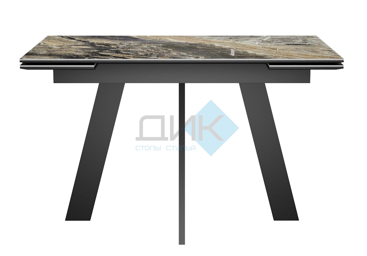 Стол DikLine SKM120 Керамика Amadeus/подстолье черное/опоры черные