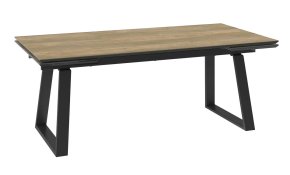 Стол DikLine AKZ200 Керамика древесная OAKWOOD HONEY/подстолье черное/опоры черные (2 уп.)