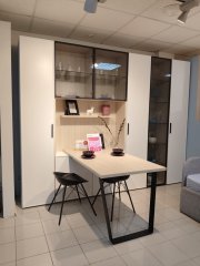 Гостиная Rimini белая с подсветкой Образец в салоне на Полярной