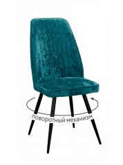 Стул DikLine 327 поворотный M19 бирюза, ножки черные