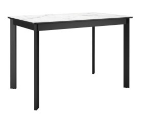 Стол DikLine LK110 Керамика Белый мрамор/подстолье черное/опоры черные