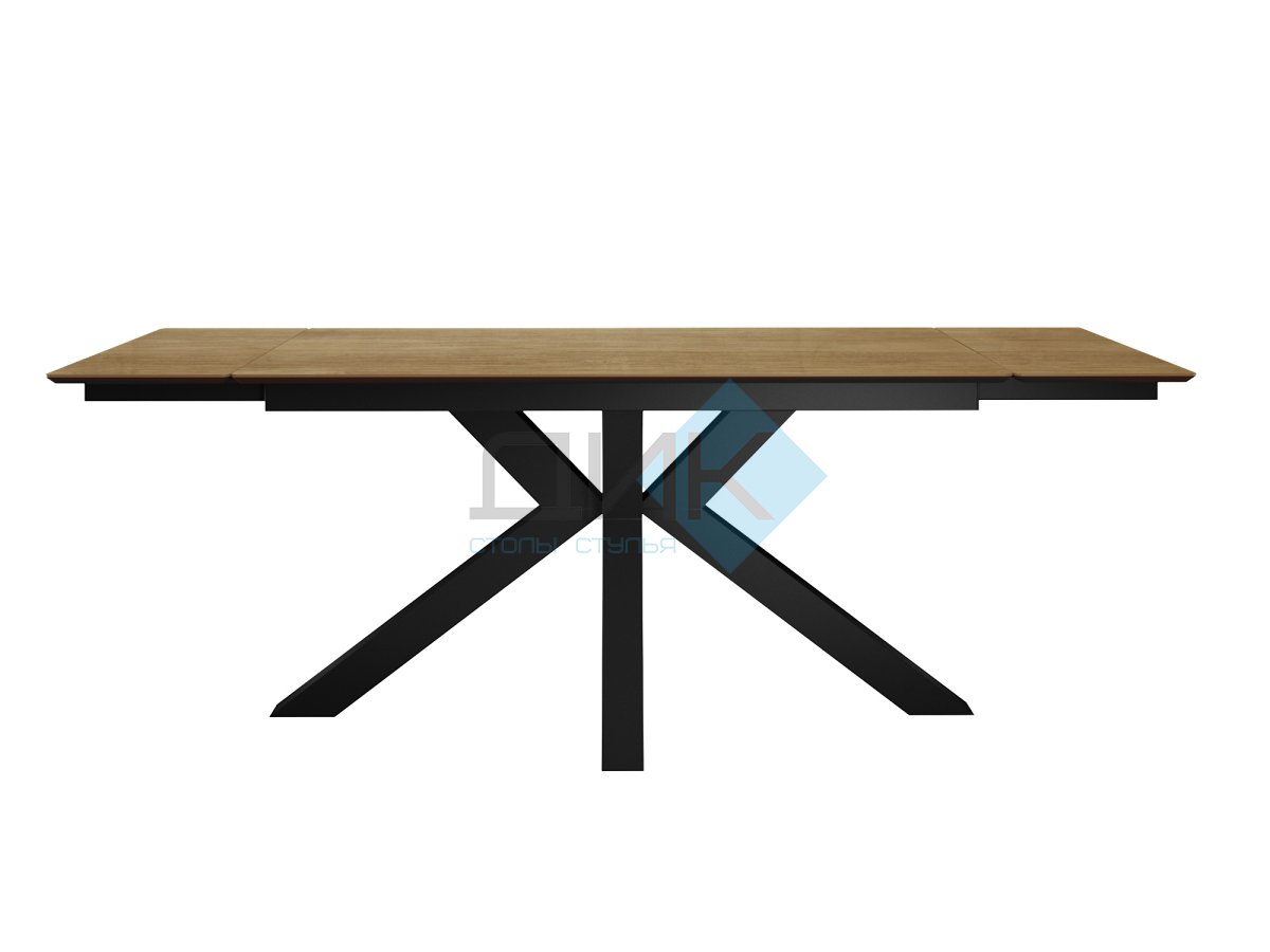 Стол DikLine SFE140 Керамика древесная OAKWOOD HONEY/подстолье черное/опоры черные (2 уп.)