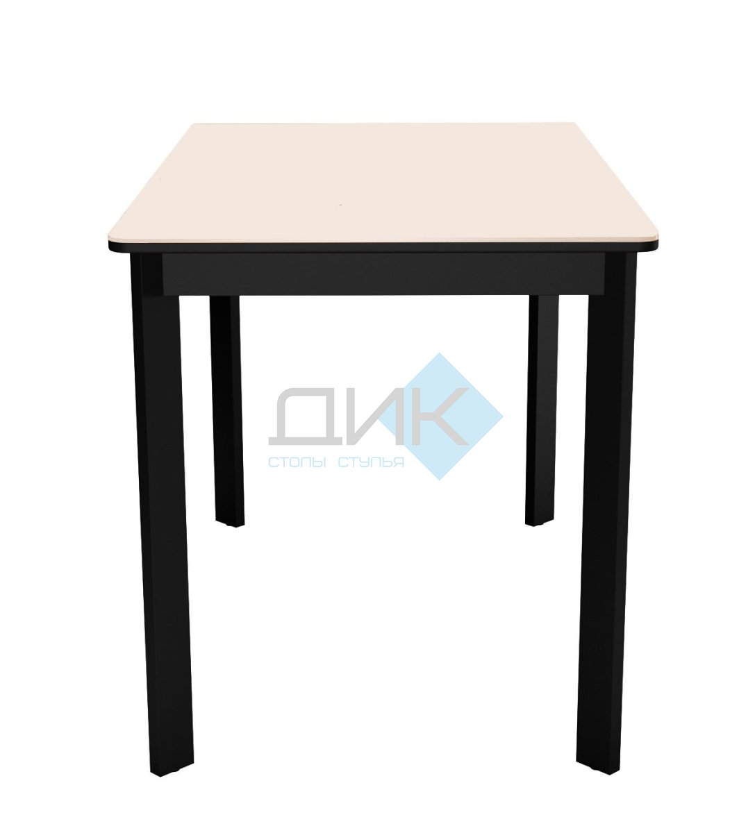 Стол DikLine LK90 Керамика Krater Perla (бежевый матовый) /подстолье черное/опоры черные