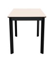 Стол DikLine LK90 Керамика Krater Perla (бежевый матовый) /подстолье черное/опоры черные