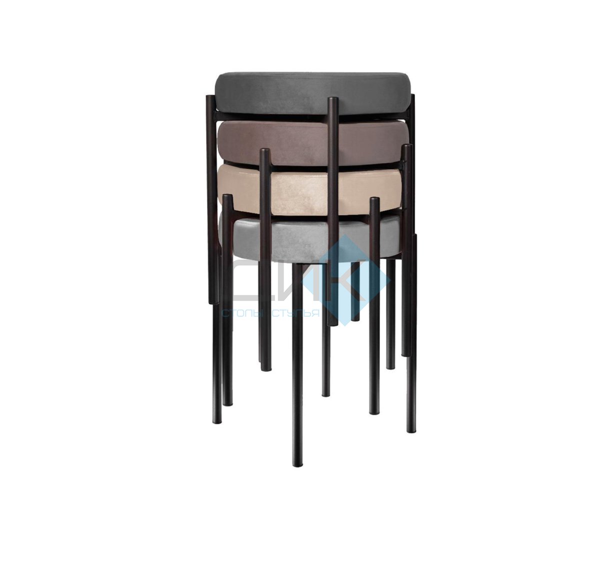 Табурет M DikLine, B22 GREY, ножки черные