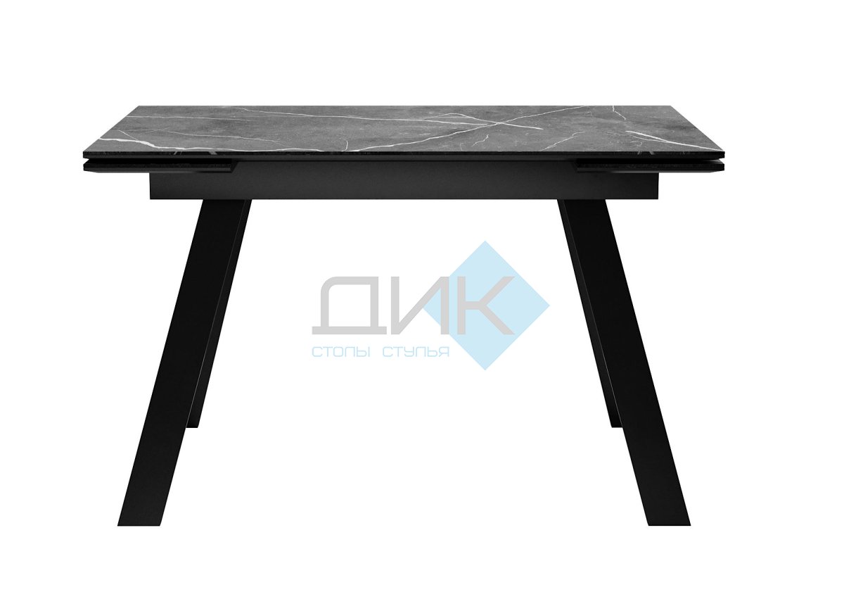 Стол DikLine DKL140 Керамика Черный мрамор/опоры черные (2 уп.)