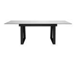 Стол DikLine DKZ160 Керамика Tianshan White (белый полуглянец)/подстолье черное/опоры черные (2 уп.)