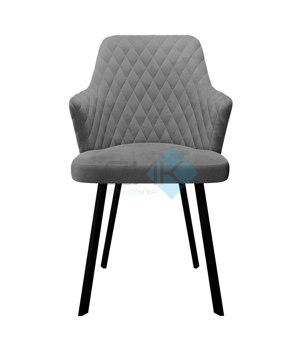 Стул DikLine 245 поворотный, C56 серый, ножки черные